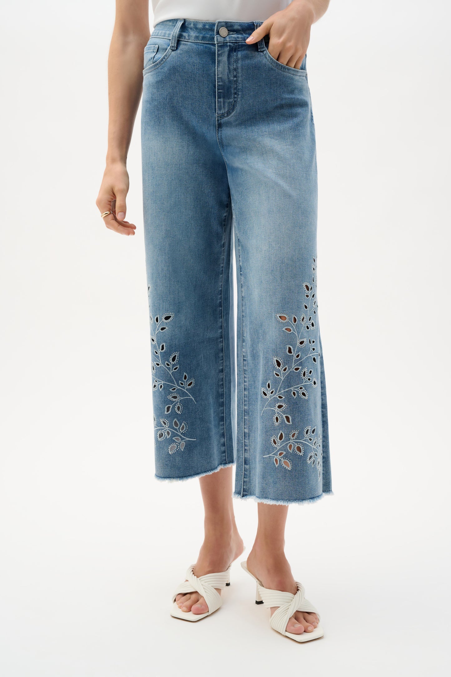Joseph Ribkoff-262915-47-Pant-Light Blue Denim - The Coach Pyramids