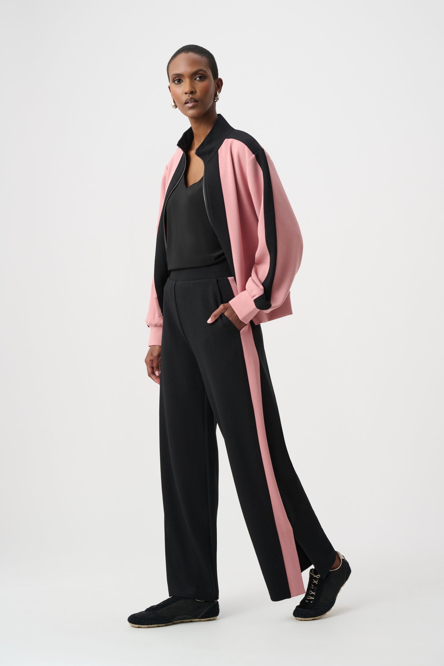 Joseph Ribkoff Fall 2026-263622-4551-Pant-Black/Vintage/Rose - The Coach Pyramids