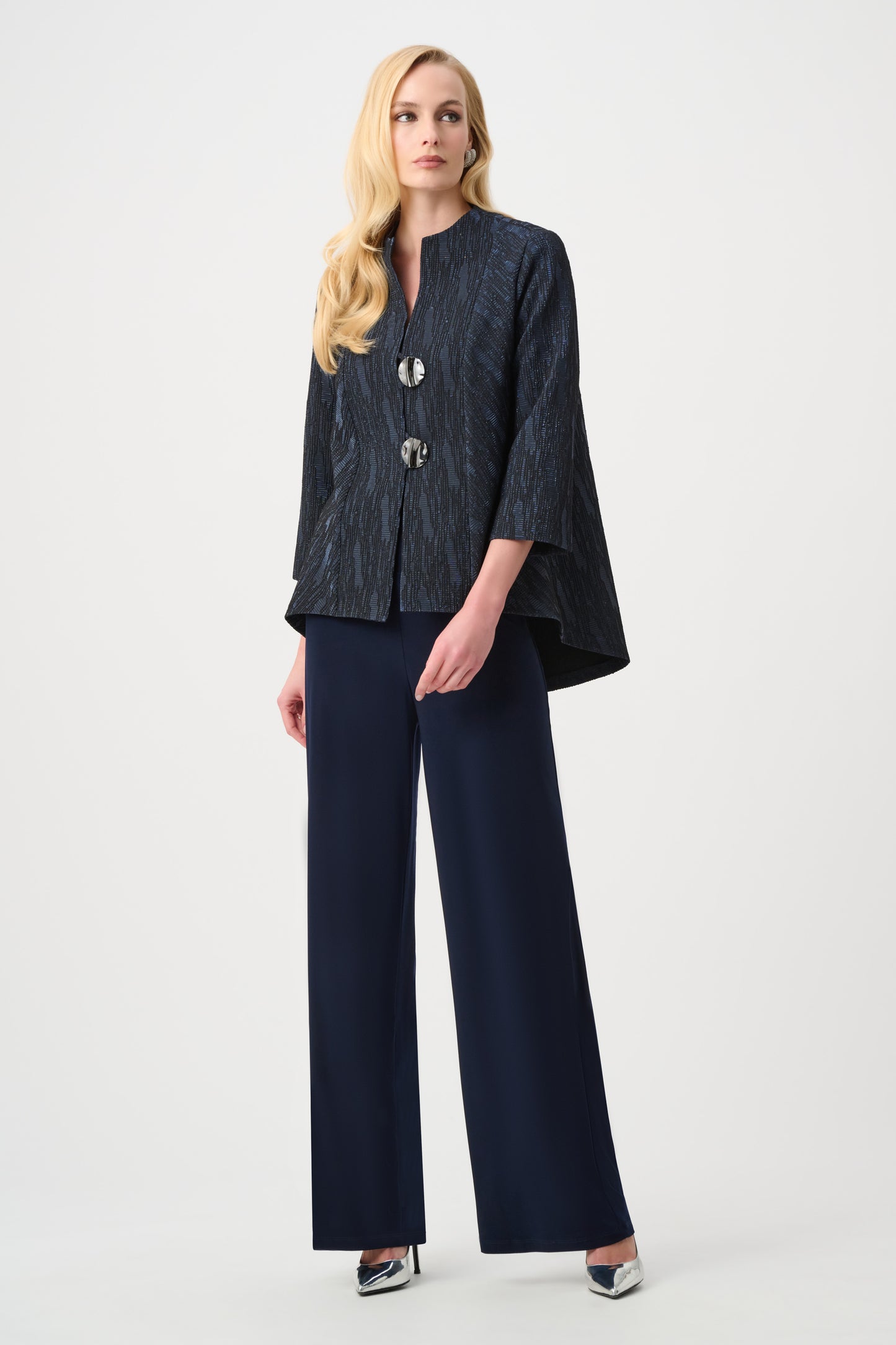 Joseph Ribkoff Fall 2026-263725-51-Jacket-Navy - The Coach Pyramids