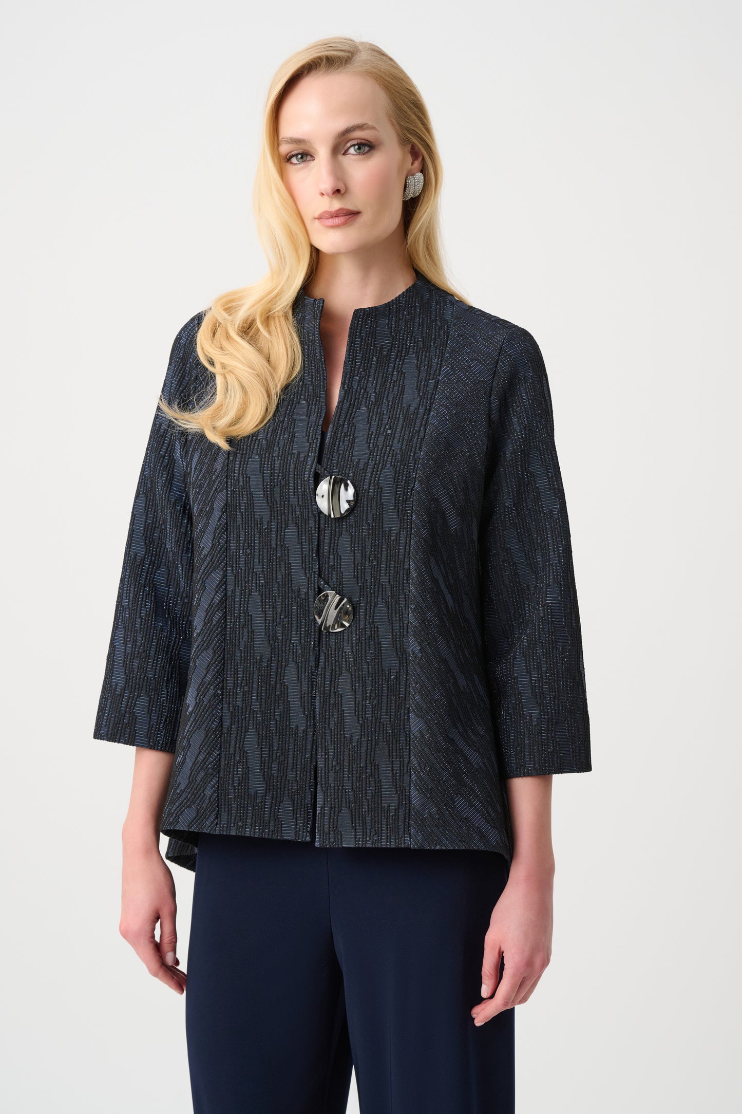 Joseph Ribkoff Fall 2026-263725-51-Jacket-Navy - The Coach Pyramids