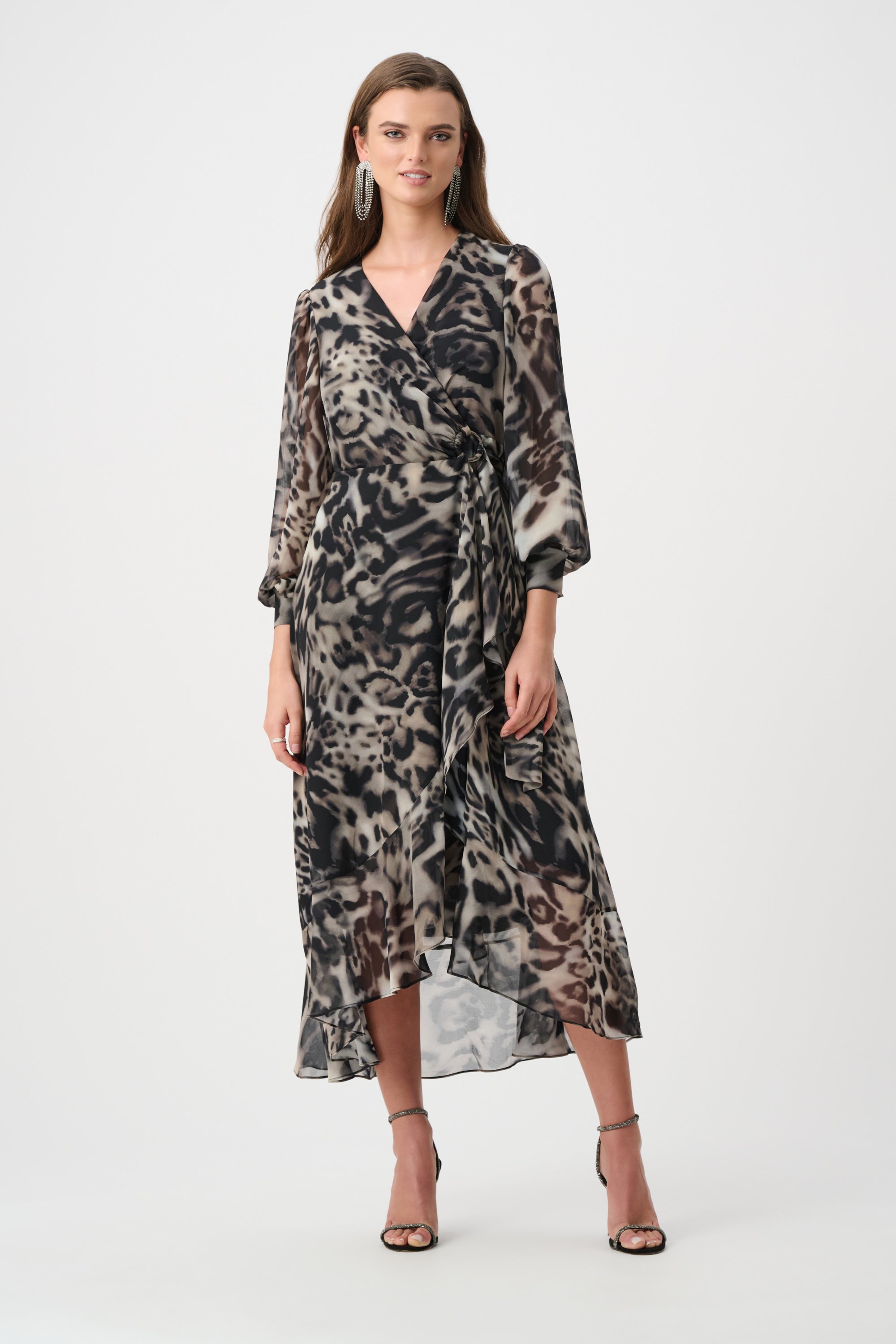 Joseph Ribkoff-263739-1413-Dress-Grey/Multi – The Coach Pyramids