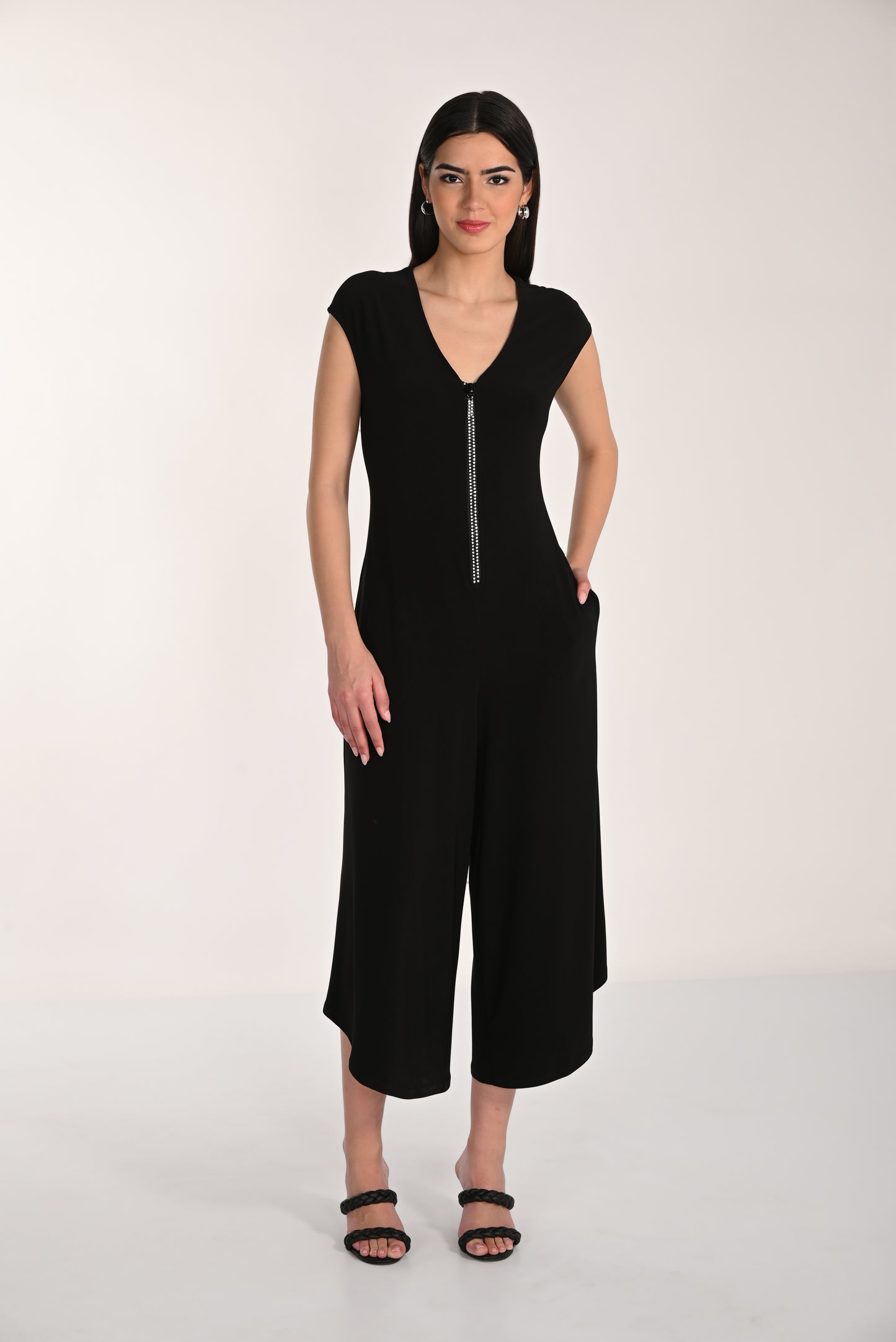 Frank Lyman-266065-Knit Jumpsuit-Midnight - The Coach Pyramids