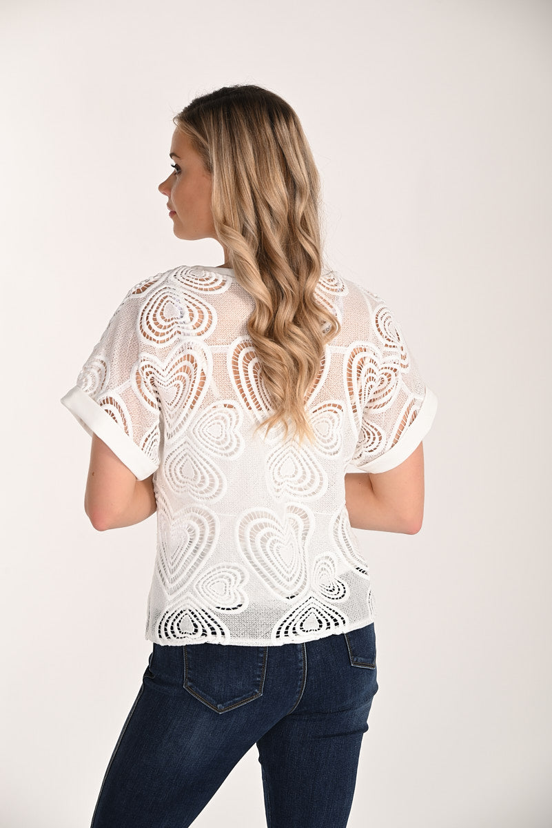 Frank Lyman-266387-Woven Top-White - The Coach Pyramids