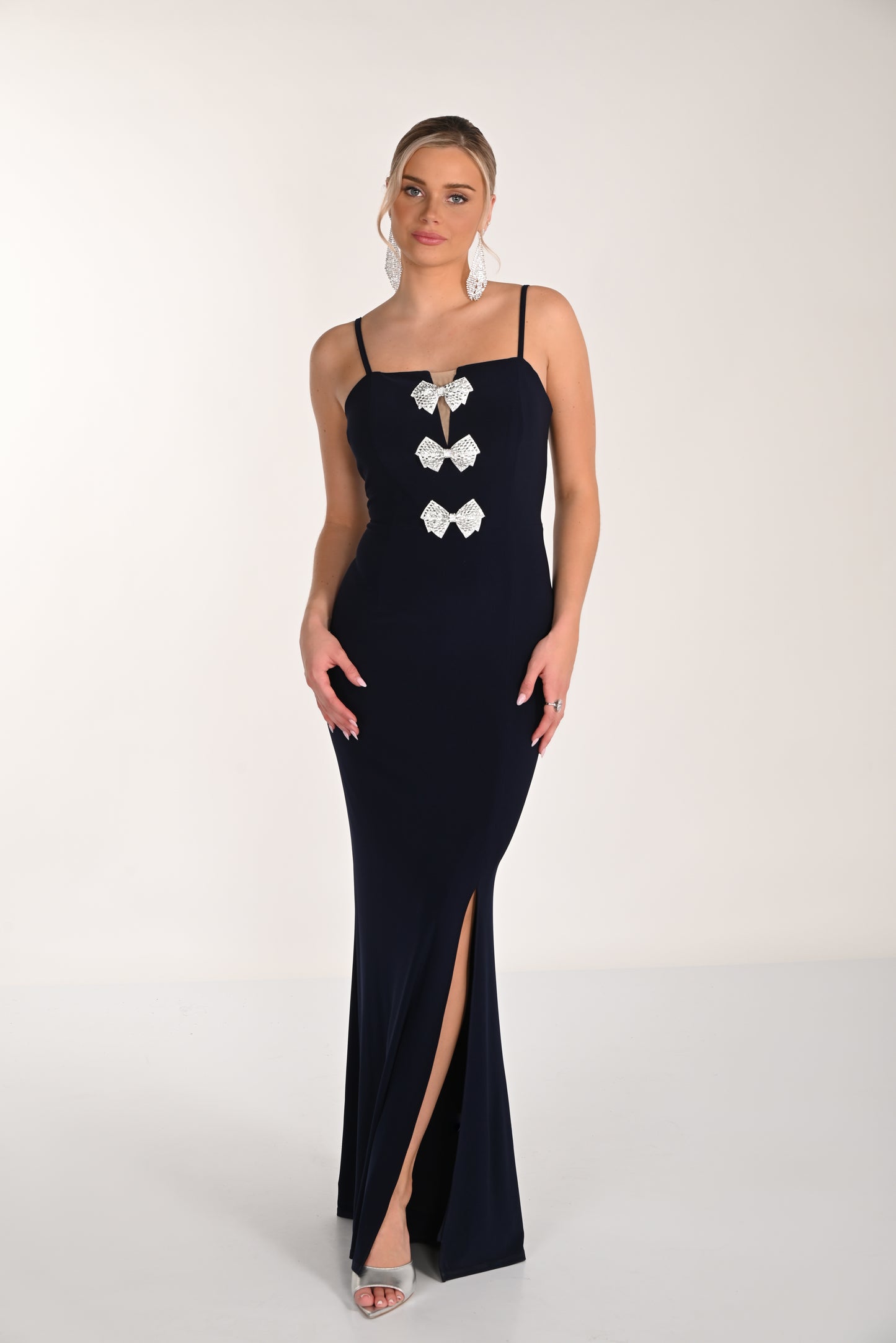 Frank Lyman-268021-Knit Dress-Black - The Coach Pyramids