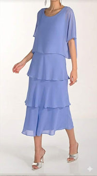 Frank Lyman-268066-Woven Dress-Midnight - The Coach Pyramids