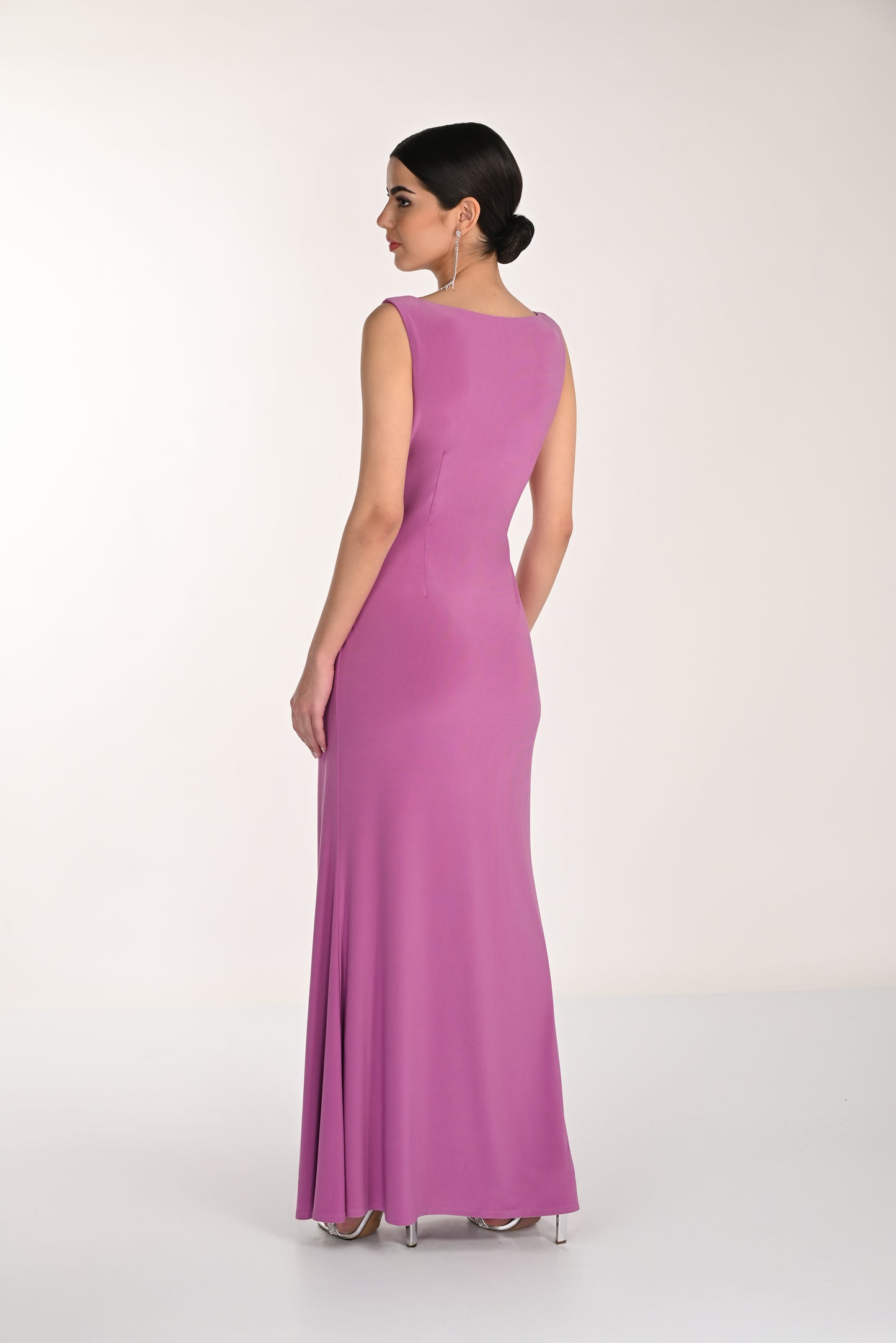 Frank Lyman-268067-Knit Dress-Deep Rose - The Coach Pyramids