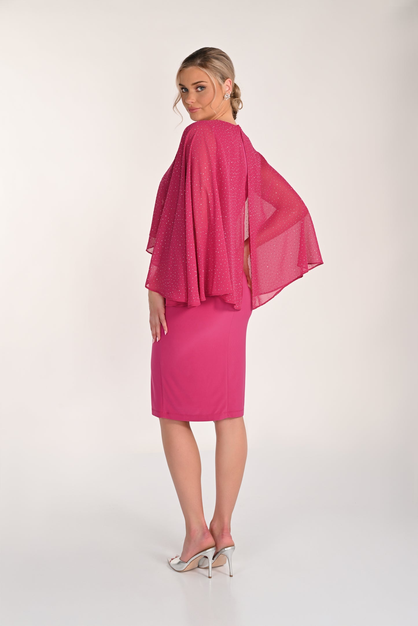 Frank Lyman-268195-Knit Dress-Periwinkle - The Coach Pyramids