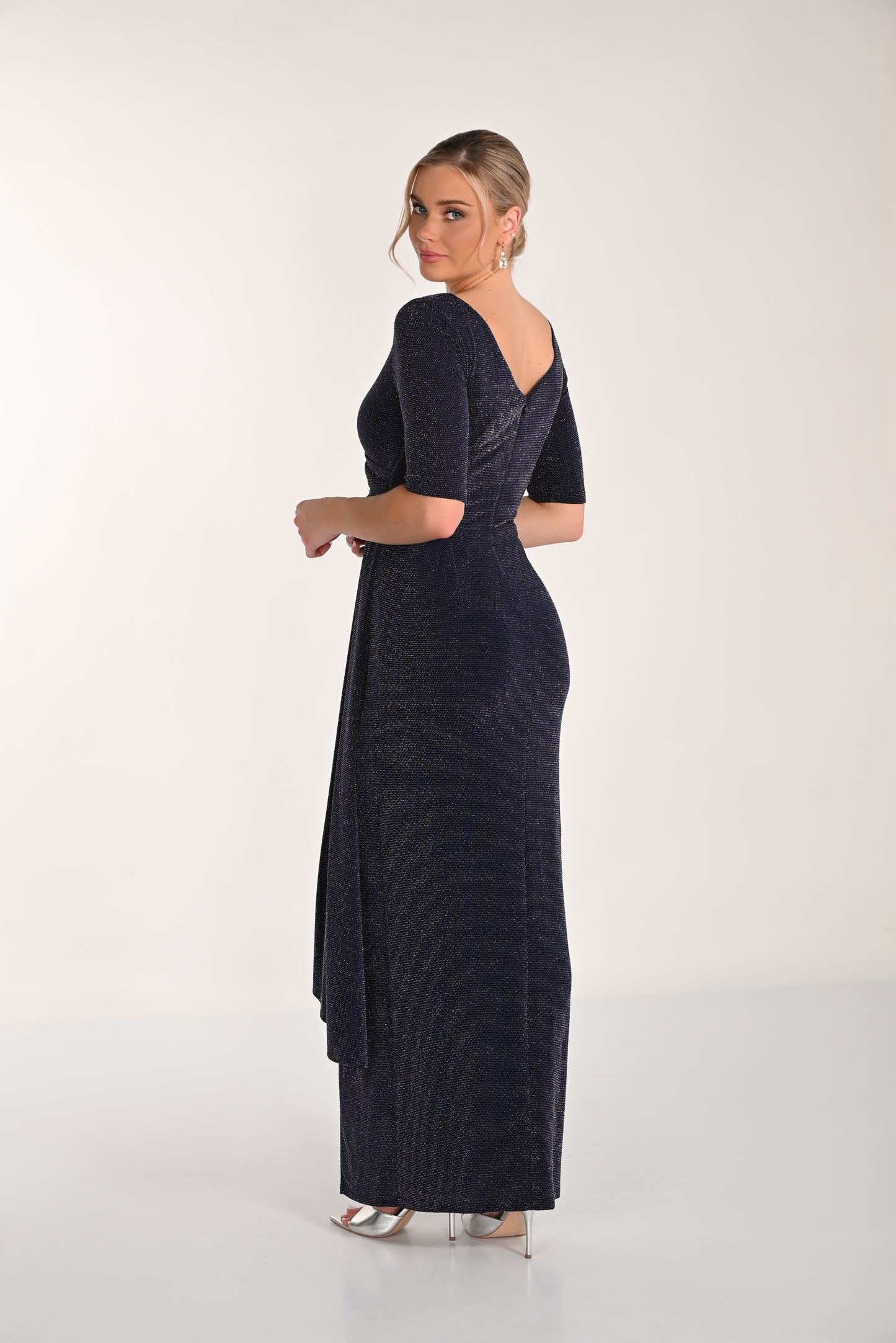 Frank Lyman-268225-Knit Dress-Midnight - The Coach Pyramids