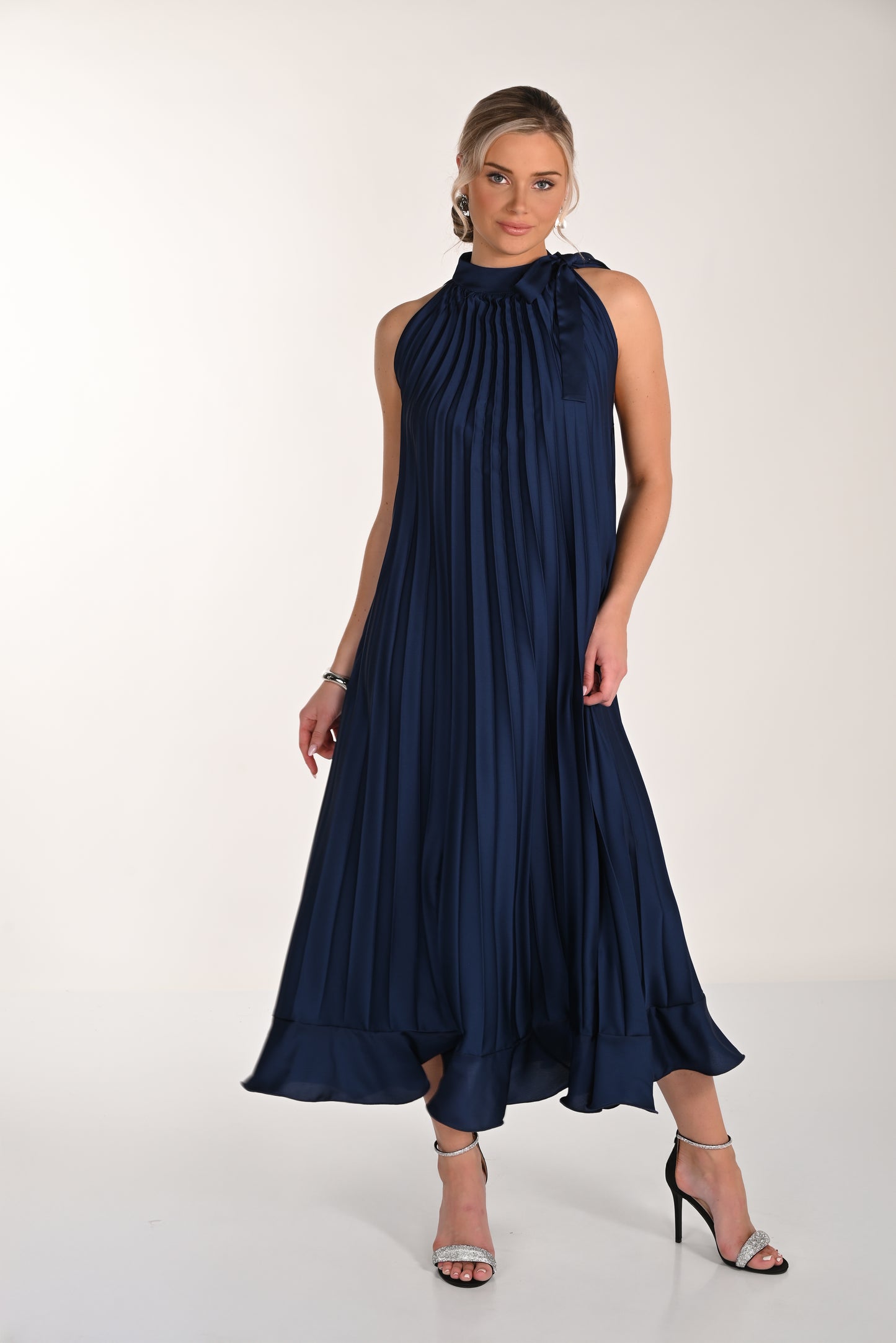 Frank Lyman-268260-Woven Dress-Navy - The Coach Pyramids