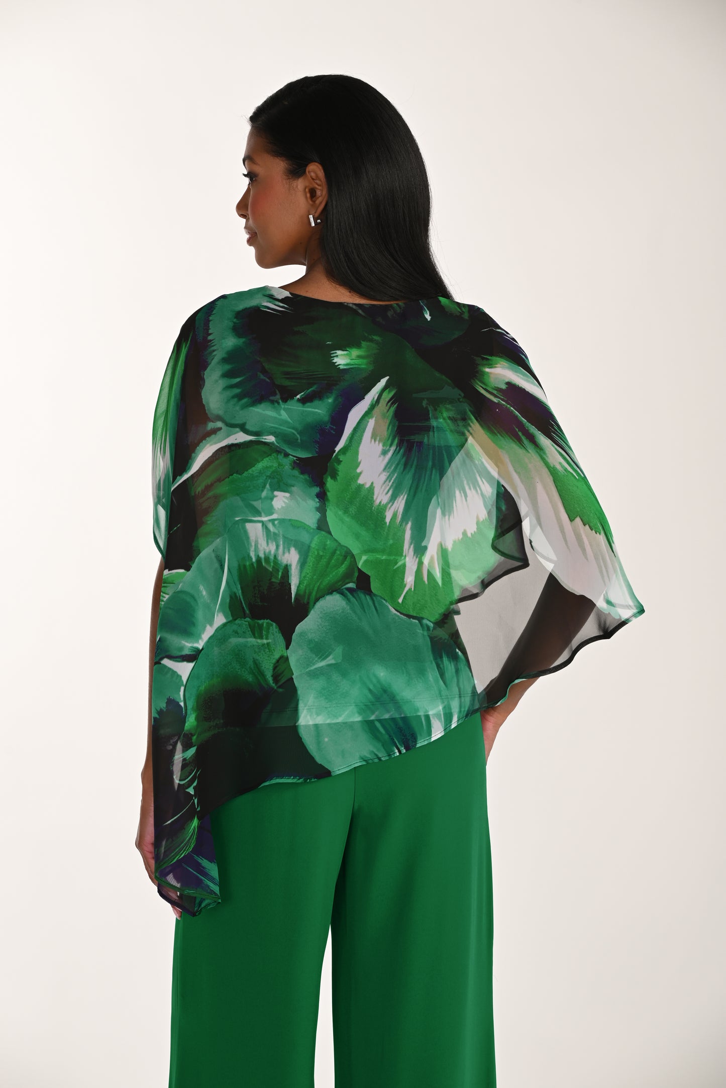 Frank Lyman-268267-Woven Top-Jade Green/Black - The Coach Pyramids