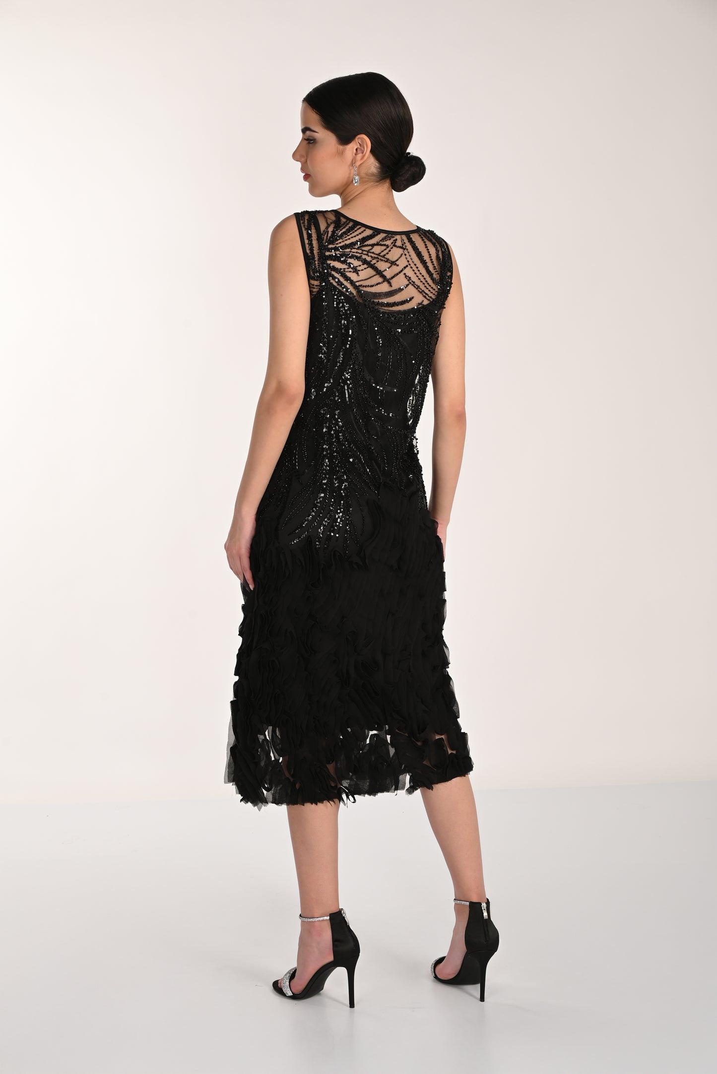 Frank Lyman-268502-Knit Dress-Black - The Coach Pyramids