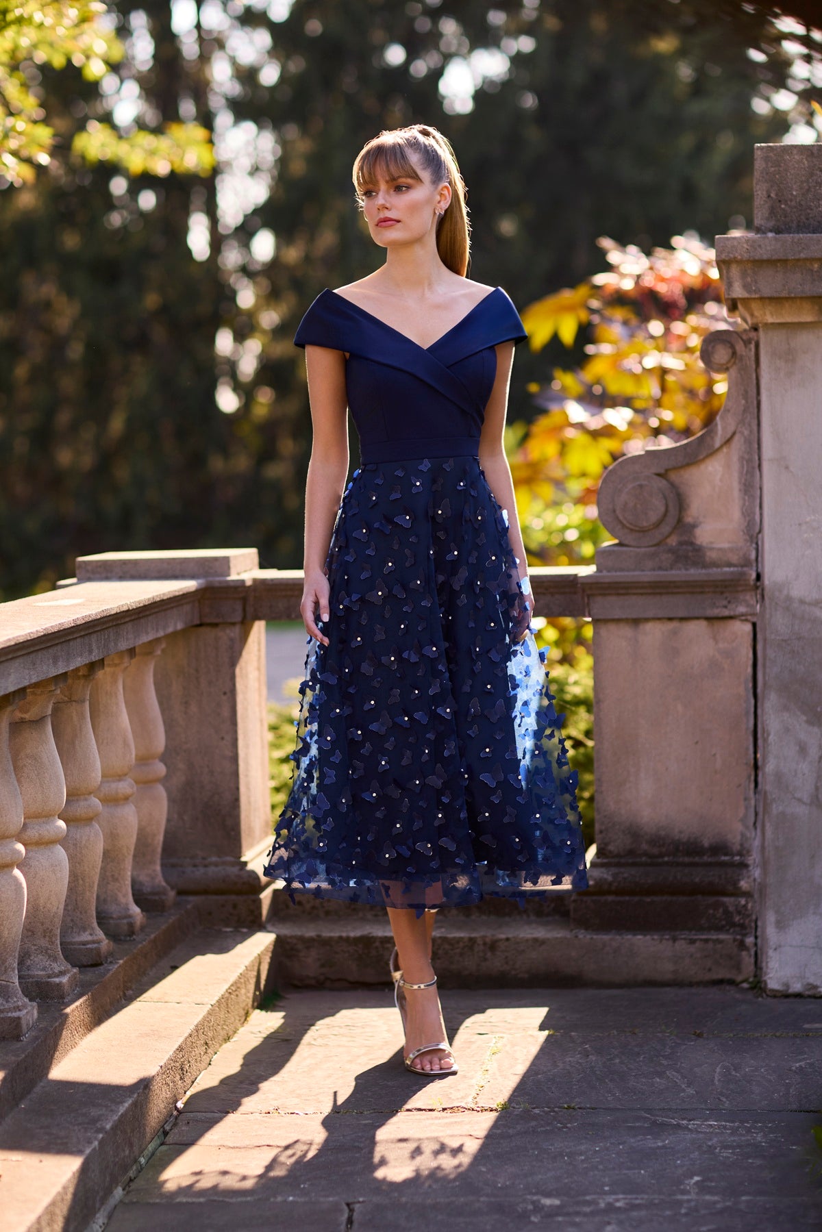 Frank Lyman-268510-Knit Dress-Midnight - The Coach Pyramids