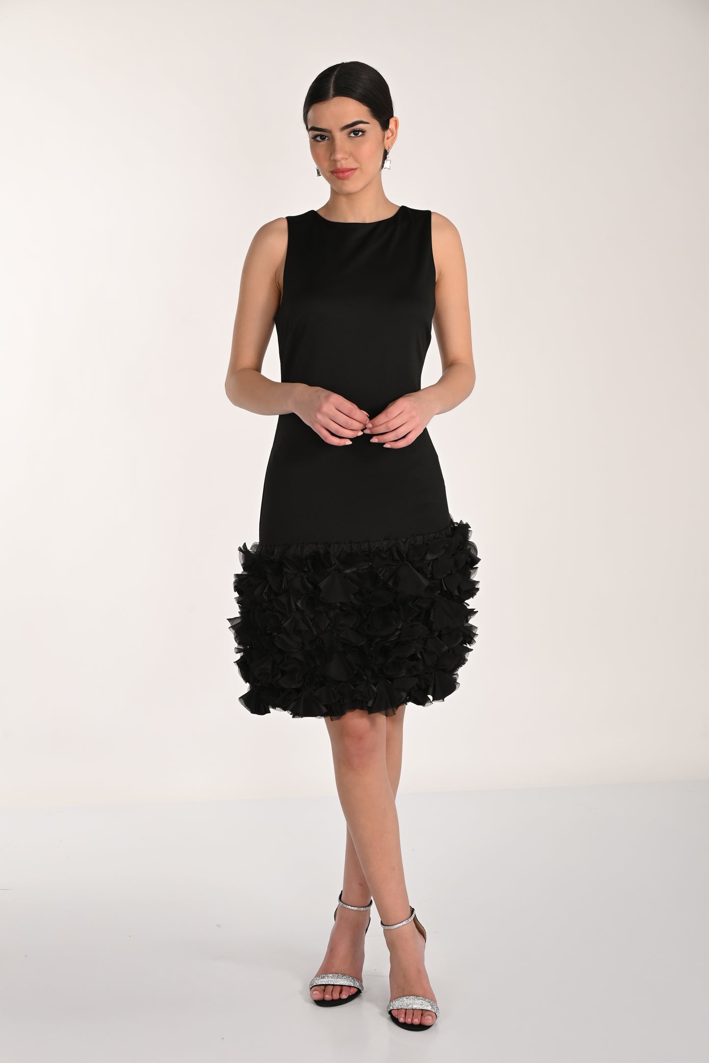 Frank Lyman-268518-Knit Dress-Black - The Coach Pyramids