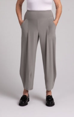 Sympli Spring/Summer 2025-27237-Narrow Lantern Pant-Taupe - The Coach Pyramids