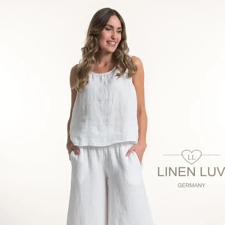 Linen Luv-TP1508-11-French Linen Top-Bianco - The Coach Pyramids