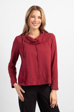 Habitat Fall/Winter 2023-H27523F3-Ruched Cowl-Cranberry - The Coach Pyramids