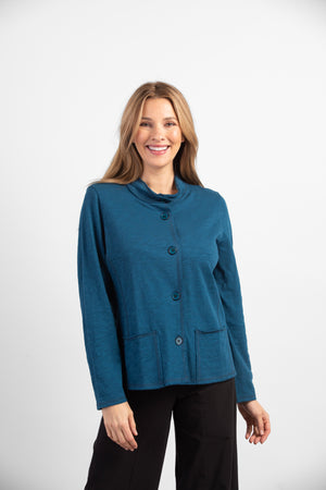 Habitat Fall/Winter 2023-H27547-Patch Pocket Cardigan-Baltic - The Coach Pyramids