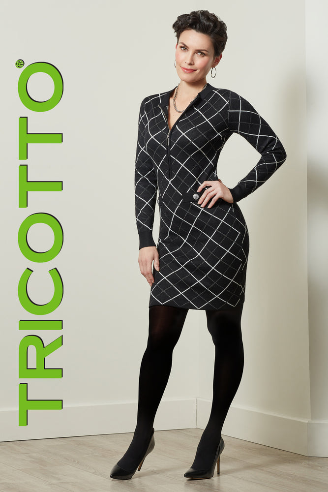 Mode Tricotto-Fall 2023 -296-Short Dress-Black
