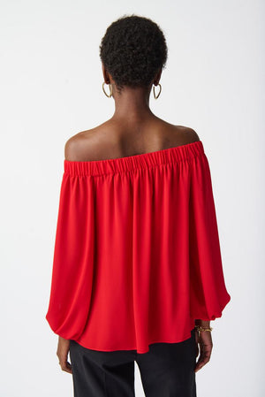 Joseph Ribkoff Spring  2024 -241304-Top-Radiant Red - The Coach Pyramids