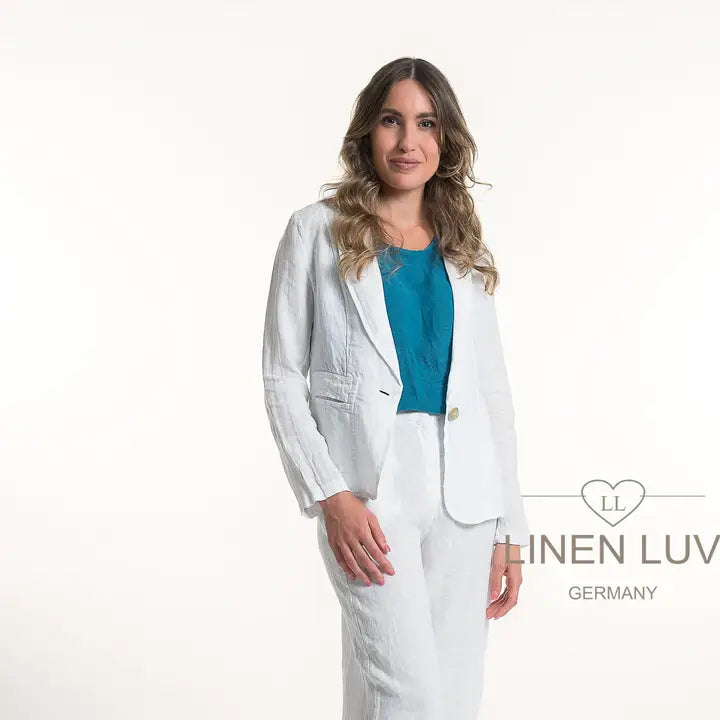 Linen Luv-TP1730-11-French Linen Blazer-Bianco - The Coach Pyramids