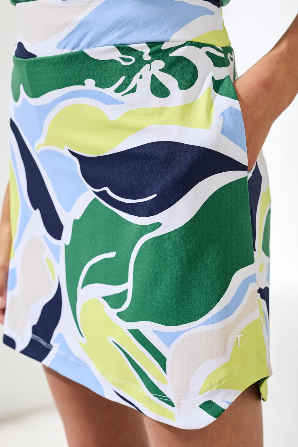 Tribal Pull On Skort W/Round Hem-3060O-3334-Floral Lime - The Coach Pyramids