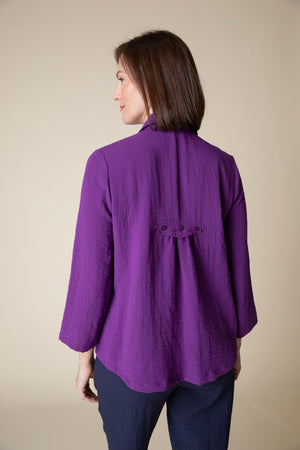 Habitat Fall 2024-H30649F4-Pleat Back Jacket-Sapphire