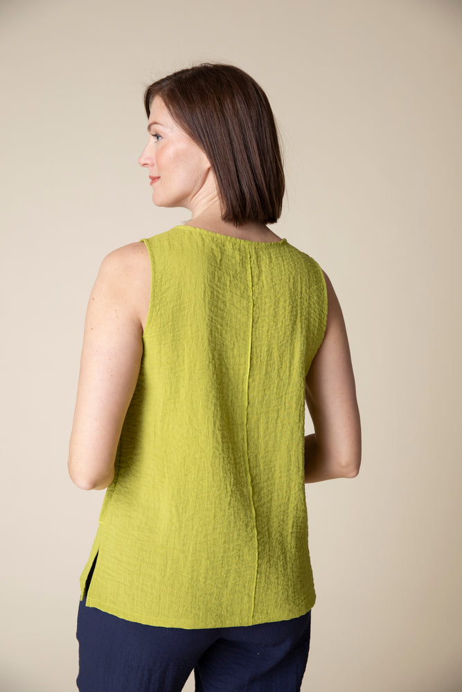 Habitat Fall 2024-H30650F4-Pieced Tunic Tank-Pear