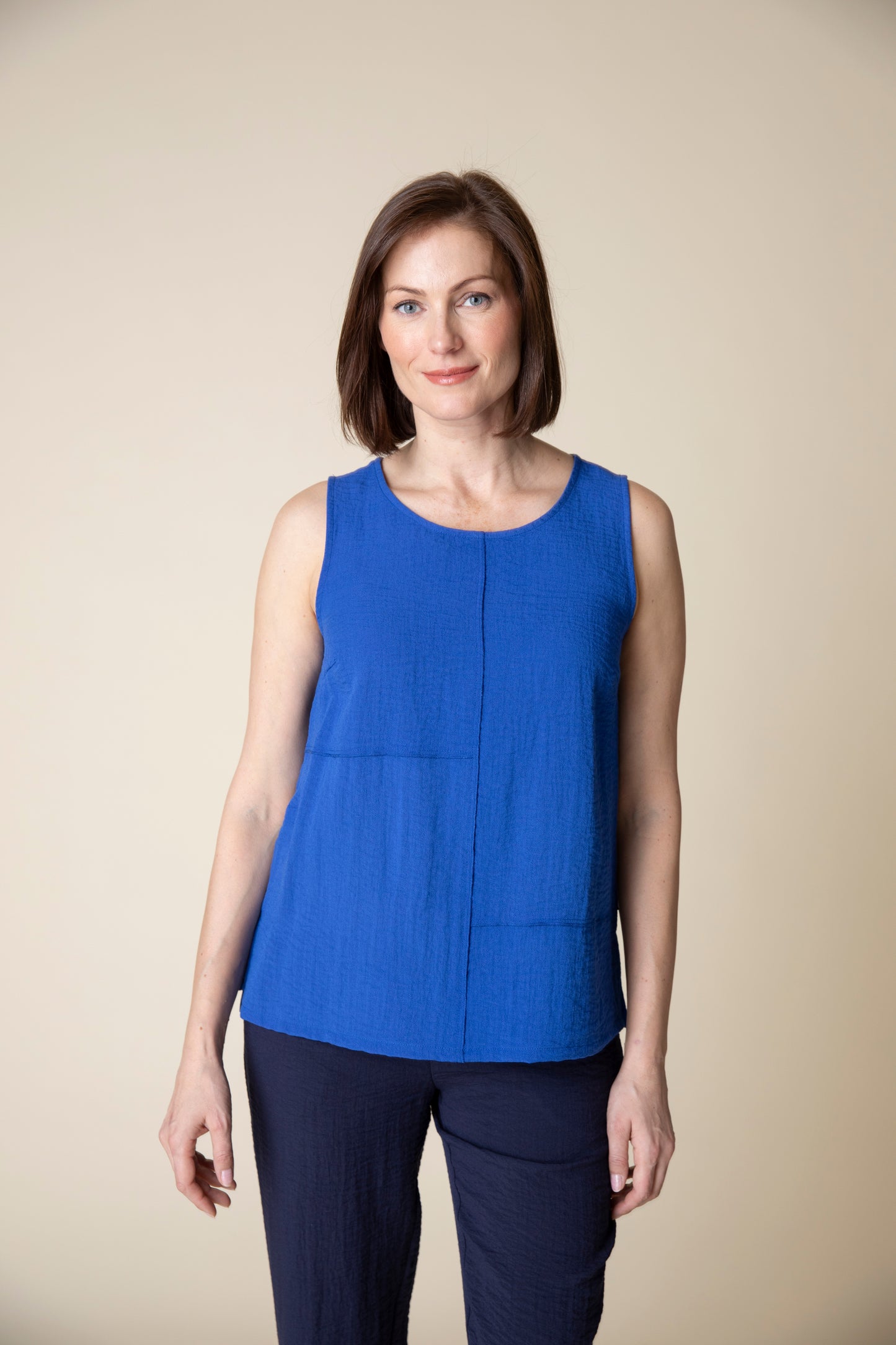 Habitat Fall 2024-H30650F4-Pieced Tunic Tank-Plum - The Coach Pyramids