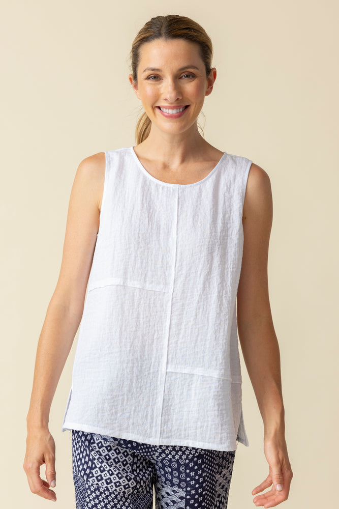 Habitat Spring 2024-H30650S4-Pieced Tunic-White - The Coach Pyramids