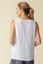 Habitat Spring/Summer 2025-H30650S5-Pieced Tunic Tank-White