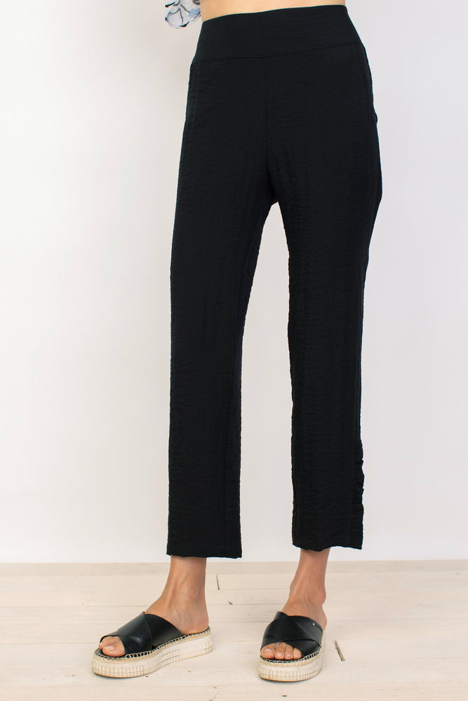 Habitat Spring 2024-H30670S4- Ruched Ankle Pant-Black - The Coach Pyramids