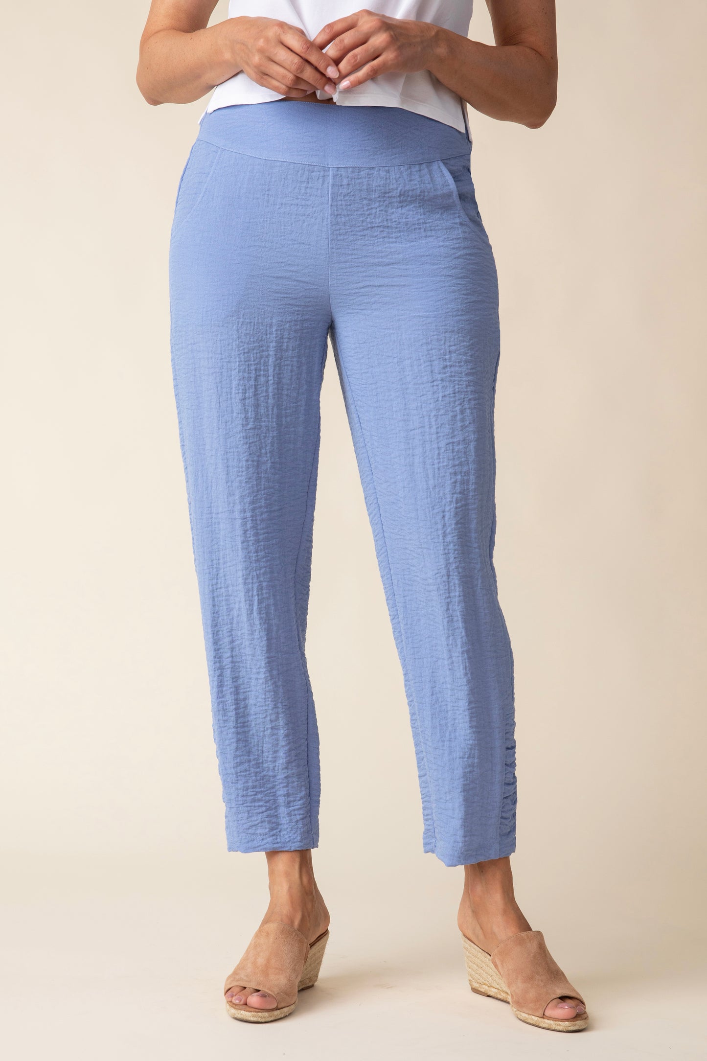 Habitat Spring/Summer 2025-H30670S5-Ruched Ankle Pant-Black - The Coach Pyramids