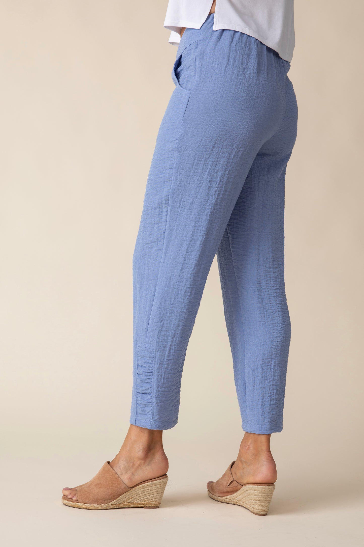 Habitat Spring/Summer 2025-H30670S5-Ruched Ankle Pant-Rain - The Coach Pyramids