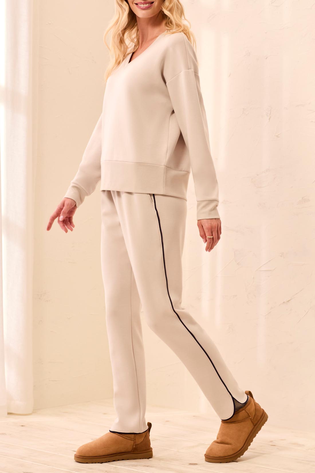Tribal-Pull On Ankle Pant W/Pockets-3147O-2416-Sand Dune - The Coach Pyramids