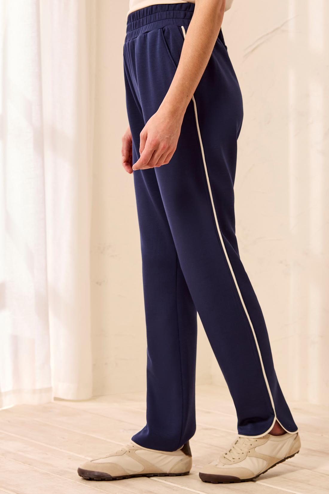 Tribal-Pull On Ankle Pant W/Pockets-3147O-3068-Jet Blue - The Coach Pyramids