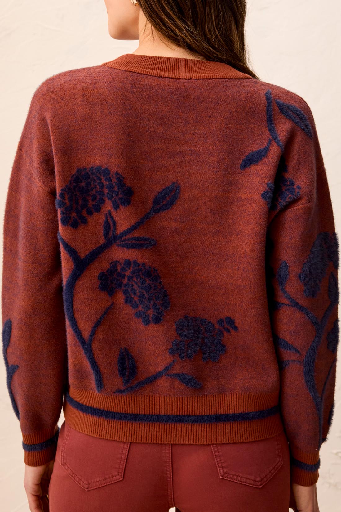 Tribal-L/S Crew Neck Sweater-3151O-1242-Cedar - The Coach Pyramids