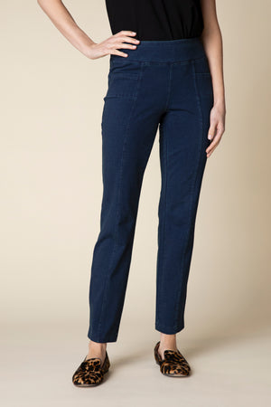 Habitat Fall 2024-H31561F4-Seamed Pocket Pant-Denim