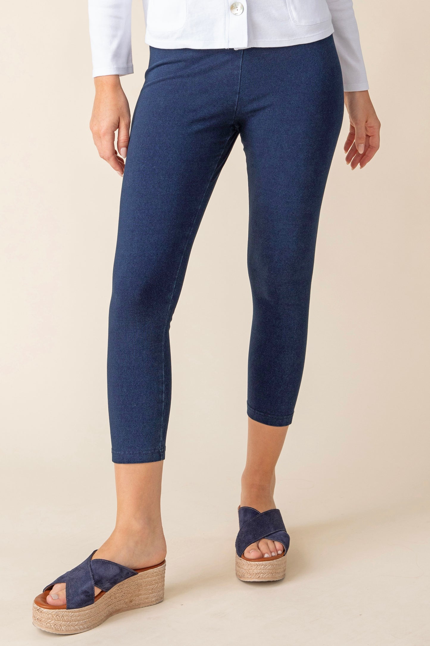 Habitat Spring/Summer 2025-H31565S5-Crop Pant-Denim - The Coach Pyramids