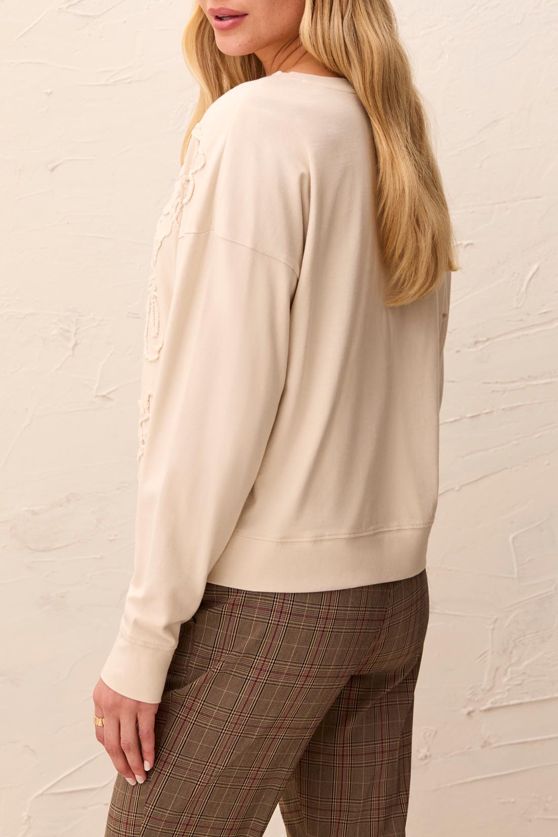 Tribal-L/S Crew Neck Top-3156O-1290-Birch - The Coach Pyramids