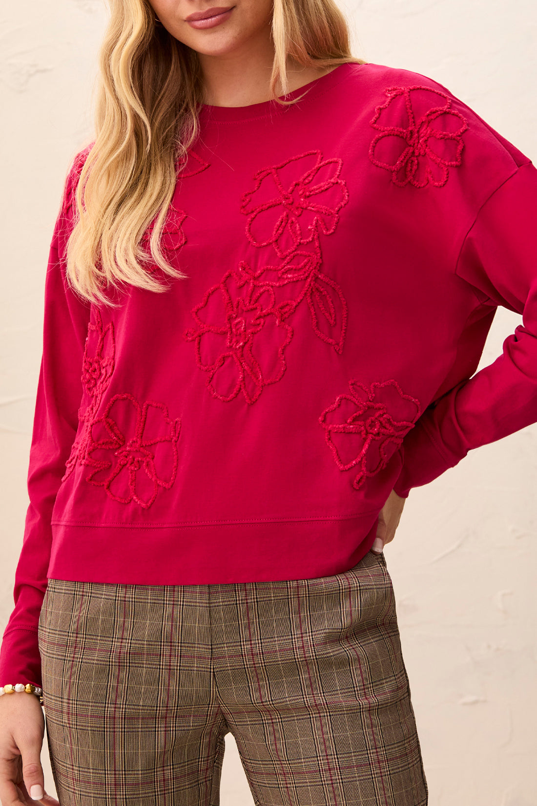 Tribal-L/S Crew Neck Top-3156O-3385-Jazzy - The Coach Pyramids