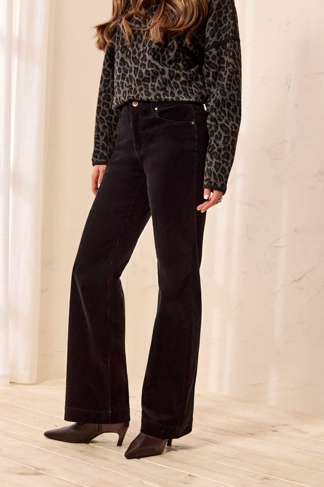 Tribal-Fly Front 5 Pocket Pant-3167O-0002-Black - The Coach Pyramids