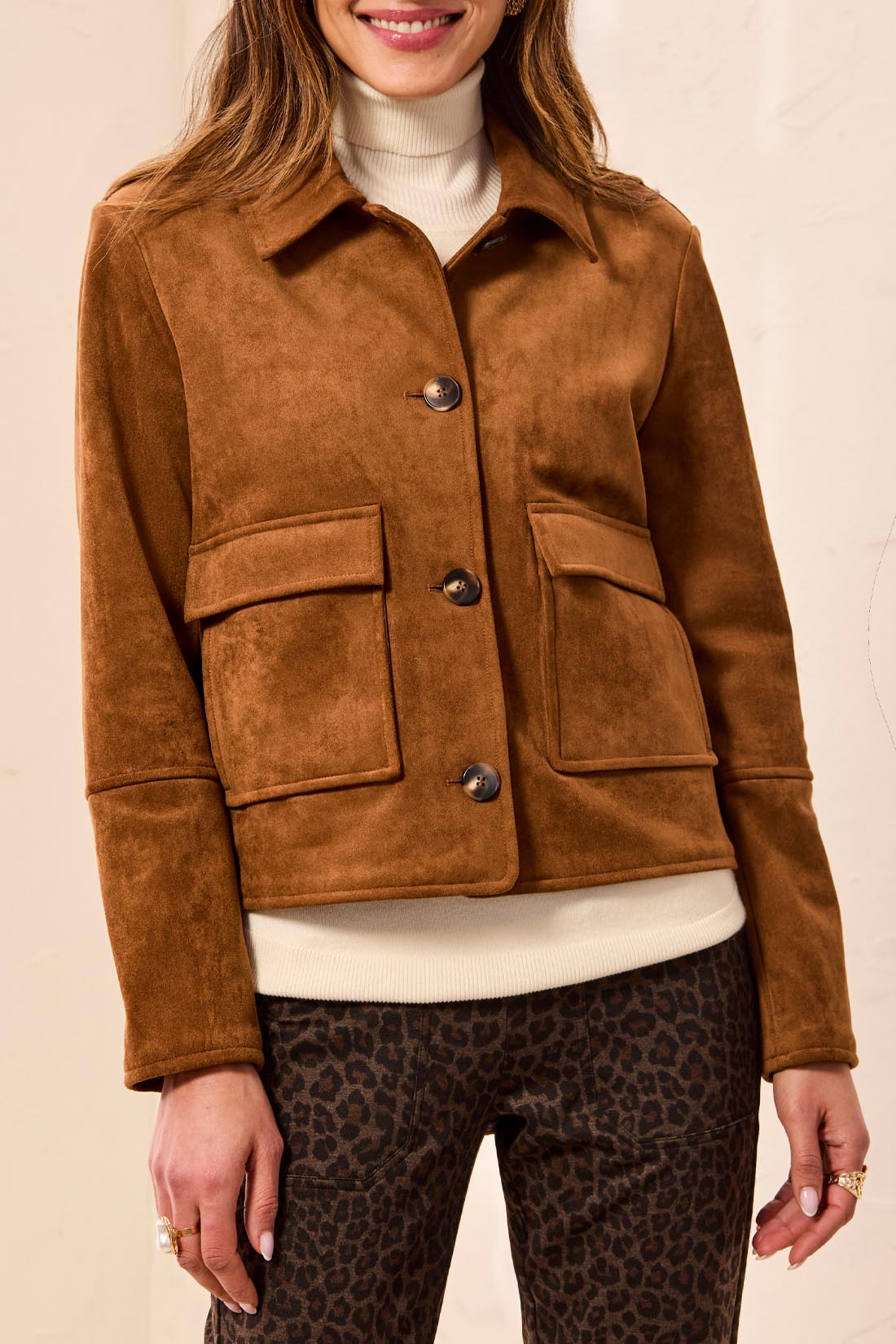 Tribal-L/S Button Front Jacket-3187O-3406-Gold - The Coach Pyramids