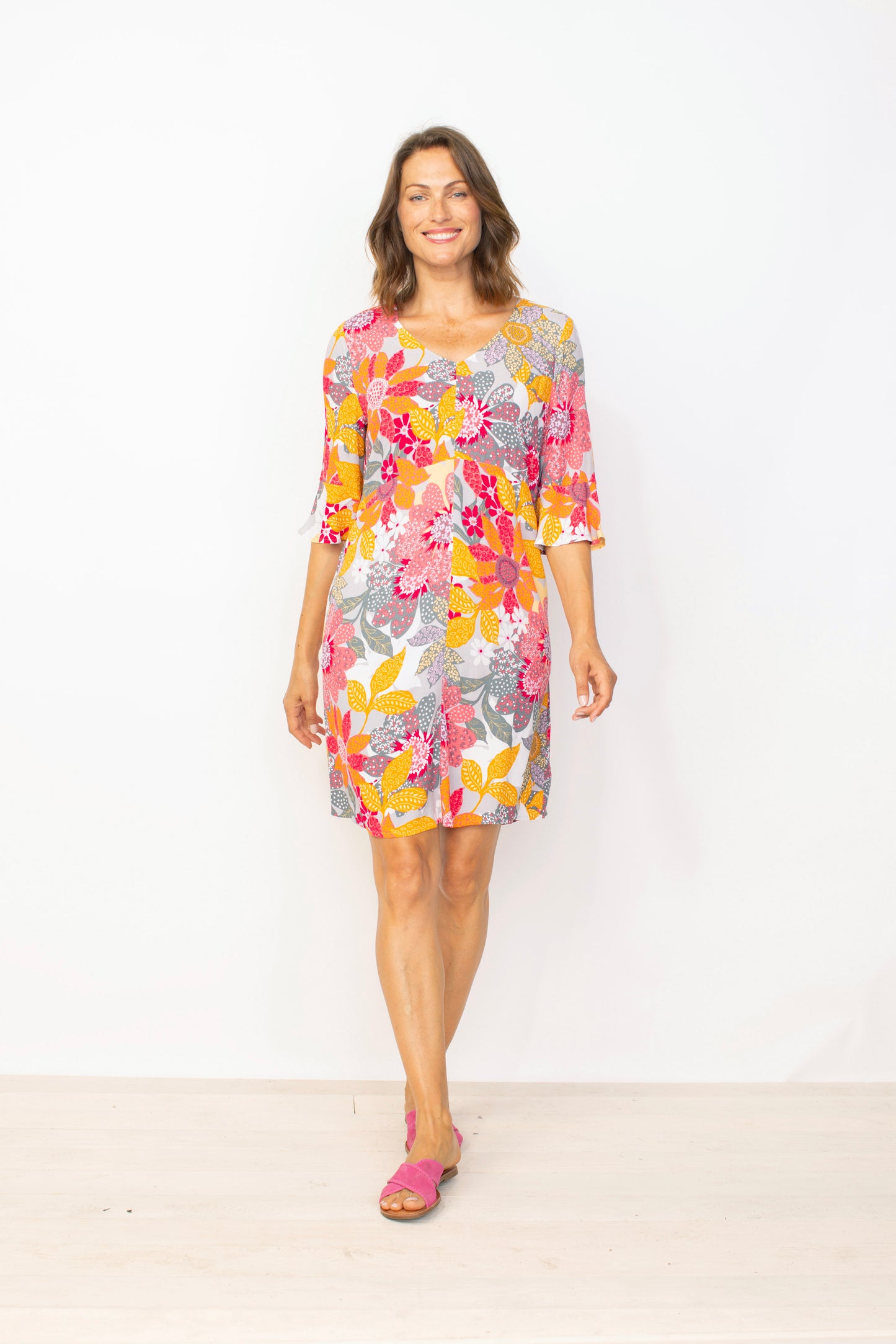 Habitat Spring 2024-H31980-Floral Dress-Melon - The Coach Pyramids