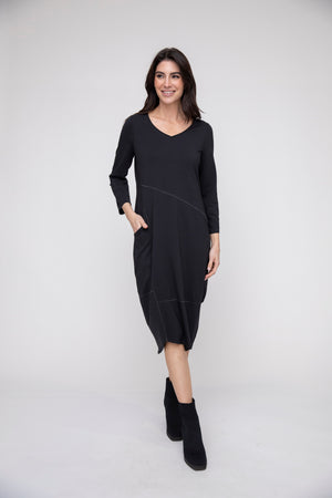 Habitat Liv Fall 2024-L320570-Seamed Dress-Black