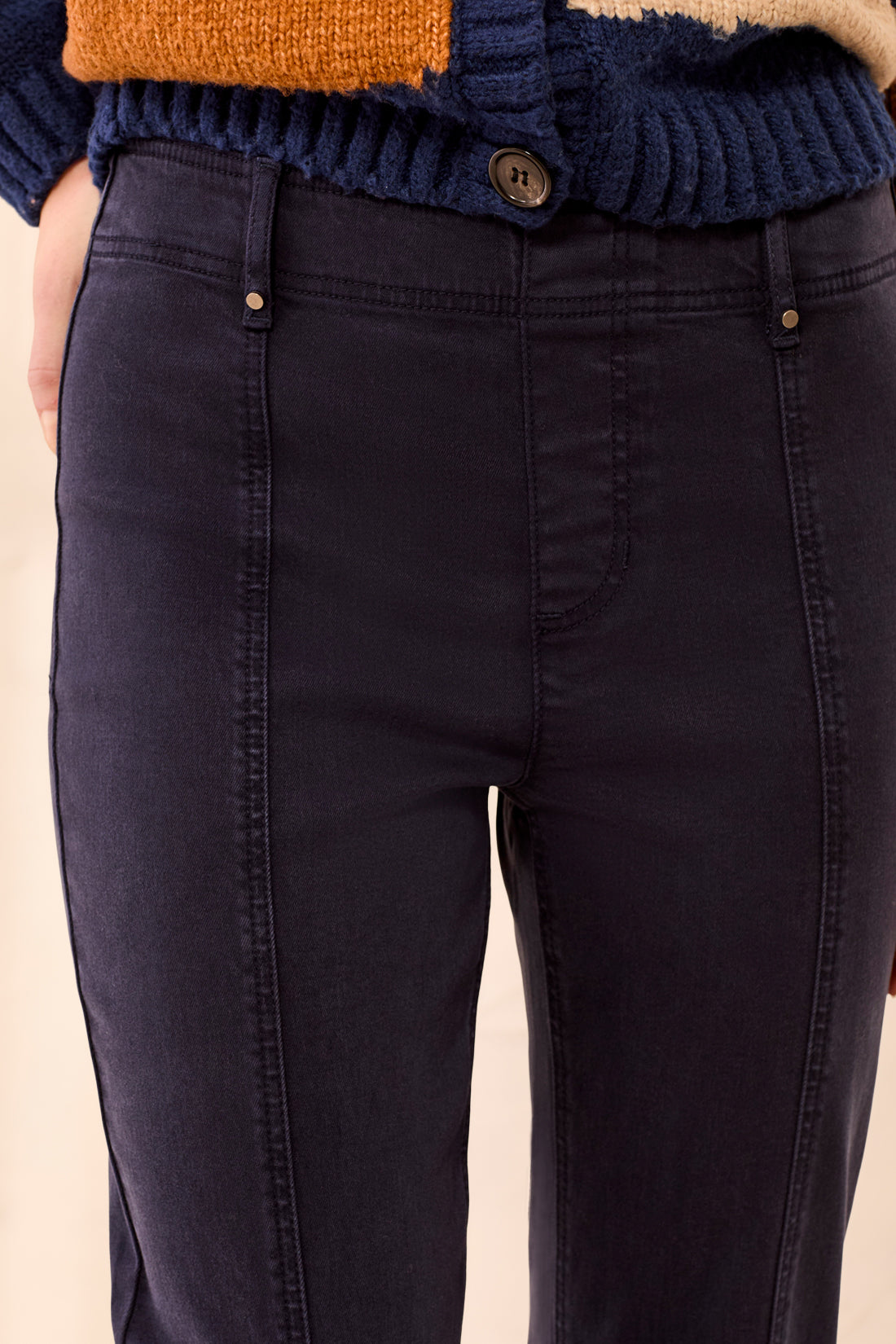 Tribal-Pull On Pant W/Front Leg Seams-3216O-0805-Sapphire - The Coach Pyramids