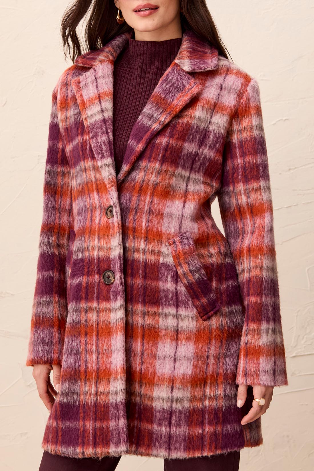 Tribal-L/S Single Breast Coat-3231O-0759-Fudge - The Coach Pyramids