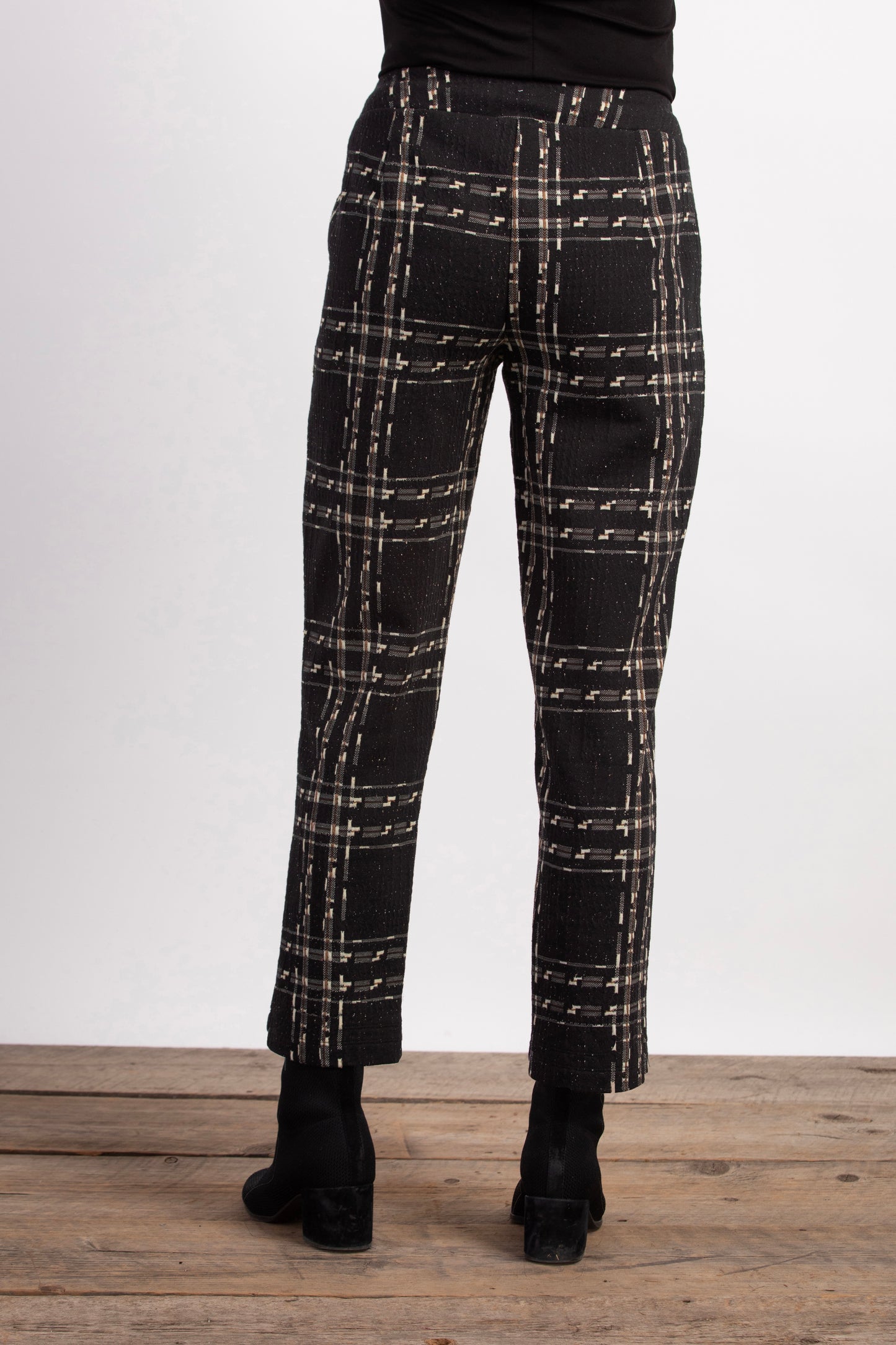 Habitat Fall/Winter 2023-H32363-Slim Ankle Pants-Plaid - The Coach Pyramids