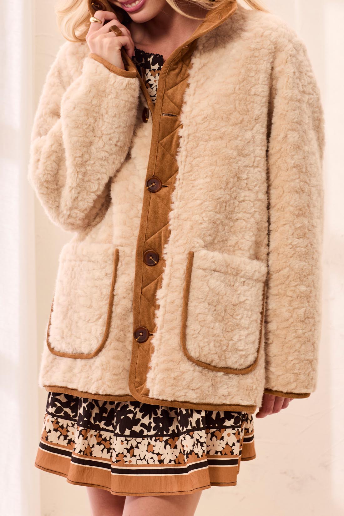 Tribal-L/S Reversible Coat-3239O-0933-Walnut - The Coach Pyramids