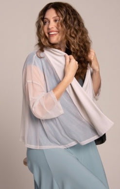 Sympli Spring/Summer 2025-325177-4- Mezza Luna Cardigan Mesh-Cashew - The Coach Pyramids