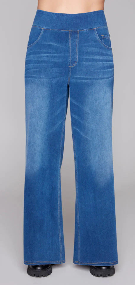 Compli K-34030-Womens Knit Pants-Blue - The Coach Pyramids